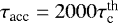 $\tau_{\textrm{acc}} = 2000 \tau^{\textrm{th}}_{\textrm{c}}$