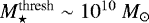 $M_{\star}^{\textrm{thresh}}\sim10^{10}\ M_{\odot}$