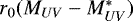 $r_0(M_{UV}-M^*_{UV})$