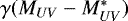 $\gamma(M_{UV}-M^*_{UV})$