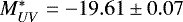 $M^*_{UV}=-19.61\pm0.07$