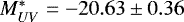 $M^*_{UV}=-20.63\pm0.36$