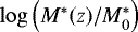 $\log\left(M^*(z)/M^*_0\right)$