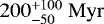 ${200^{&#x002B;100}_{-50}}~\rm{Myr}$