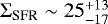 ${\mathrm{\Sigma}}_{\textrm{SFR}}\sim25^{&#x002B;13}_{-17}$
