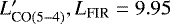 $L&#x0027;_{\textrm{CO}(5-4)},L_{\textrm{FIR}} = 9.95$