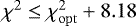 $\chi^2 \leq \chi^2_{\mathrm{opt}}&#x002B;8.18$