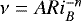 $\nu = A Ri_B^{-n}$