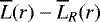$\overline{L}(r)-\overline{L}_R (r)$