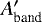 $A&#x0027;_{\textrm{band}}$