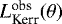 $L^{\textrm{obs}}_{\textrm{Kerr}} (\theta)$