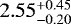 $2.55^{&#x002B; 0.45}_{- 0.20}$