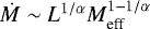 $\dot M\sim L^{1/\alpha} M_{\text{eff}}^{1-1/\alpha}$