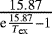 $\frac{15.87}{\textrm{e}\frac{15.87}{T_{\textrm{ex}}} - 1}$