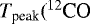 $T_{\textrm{peak}}(^{12}\textrm{CO}$