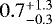 $0.7_{-0.3}^{&#x002B;1.3}$