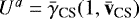 $U^a =\bar{\gamma}_{\textrm{CS}}(1,\bar{\textbf{v}}_{\textrm{CS}})$