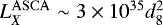 $L^{\mathrm{ASCA}}_{X}\sim 3\times 10^{35}d_{8}^{2}$