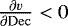 $\frac{\partial v}{\partial {\mathrm{Dec}}} < 0$