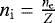 $n_{\mathrm{i}} = \frac{n_{\mathrm{e}}}{Z}$