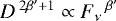 $D\,^{2 \beta^{\prime} &#x002B; 1} \propto F_{\nu} \, ^{\beta^{\prime}}$