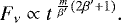 \begin{equation*} F_{\nu} \propto t \,^{\frac{m}{\beta^{\prime}}(2 \beta^{\prime} &#x002B;1)} .\end{equation*}