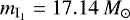 $m_{{\textrm{I}_1}}=17.14\:{{M}}_{\odot}$