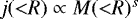 $j({<}R) \propto M({<}R)^s$