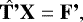 \begin{equation*} {{\hat{\textbf{T&#x0027;}}}\textbf{X} =\textbf{F&#x0027;},}\end{equation*}