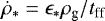 $\dot \rho_*= \epsilon_* {\rho_{\textrm{g}} / t_{\textrm{ff}}}$