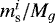 $m_{\textrm{s}}^{i} / M_{g}$