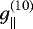 $g^{(10)}_{\parallel}$