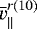 $\bar{v}^{r(10)}_{\parallel}$