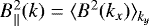 $B_{\parallel}^2(k) = {\langle}B^2(k_x){\rangle}_{k_y}$