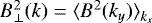 $B^2_{\perp}(k) = {\langle}B^2(k_y){\rangle}_{k_x}$