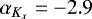 $\alpha_{K_x} = -2.9$
