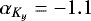 $\alpha_{K_y} = -1.1$