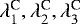 $\lambda_1^{\text{C}},\lambda_2^{\text{C}},\lambda_3^{\text{C}}$