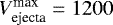 $V^{\textrm{max}}_{\textrm{ejecta}} = 1200$