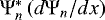 $ {\mathrm{\Psi}}_n^* \left( d {\mathrm{\Psi}}_n / dx \right) $