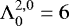 $ {\mathrm{\Lambda}}_0^{2,0} = 6 $