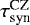 $ \tau_{\textrm{syn}}^{\textrm{CZ}} $