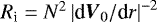 $ R_{\textrm{i}} = N^2 \left| {\textrm{d}} \vec{V}_0 / {\textrm{d}}r \right|^{-2} $
