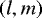 $ \left( l , m \right) $