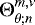 $ {\mathrm{\Theta}}_{\theta ; n}^{m,\nu} $