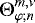 $ {\mathrm{\Theta}}_{\varphi ; n}^{m,\nu} $