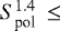 $S_{\textrm{pol}}^{1.4}\,\le$