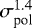 $\sigma_{\textrm{pol}}^{1.4}$