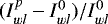 $(I^p_{wl}-I^0_{wl})/I^0_{wl}$