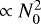 $\propto N_0^2$